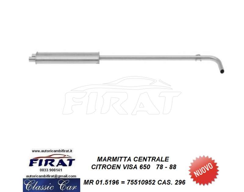 MARMITTA CITROEN VISA 650 78 - 88 CENTR. (01.5196)